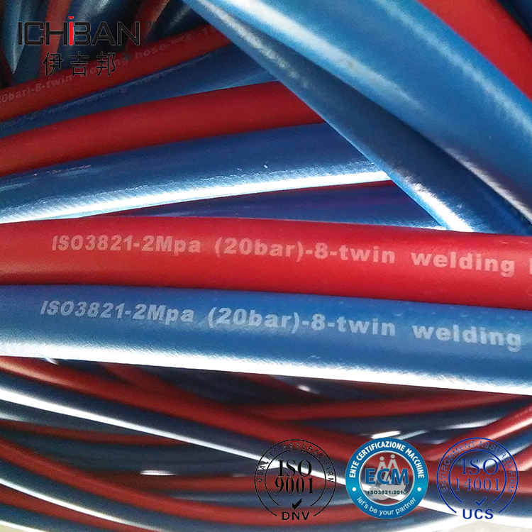 ICHIBAN 20bar blue and red rubber twin welding hose