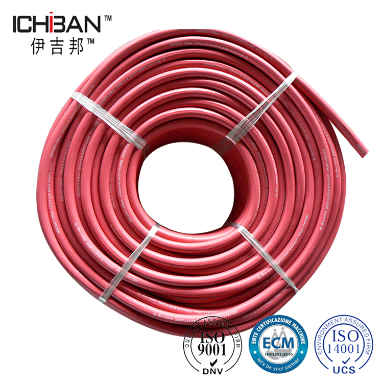 Single Line Red Axygen/Acetylence Rubber Hose, Fiber Briaded Welding Oxygen Rubber Hose